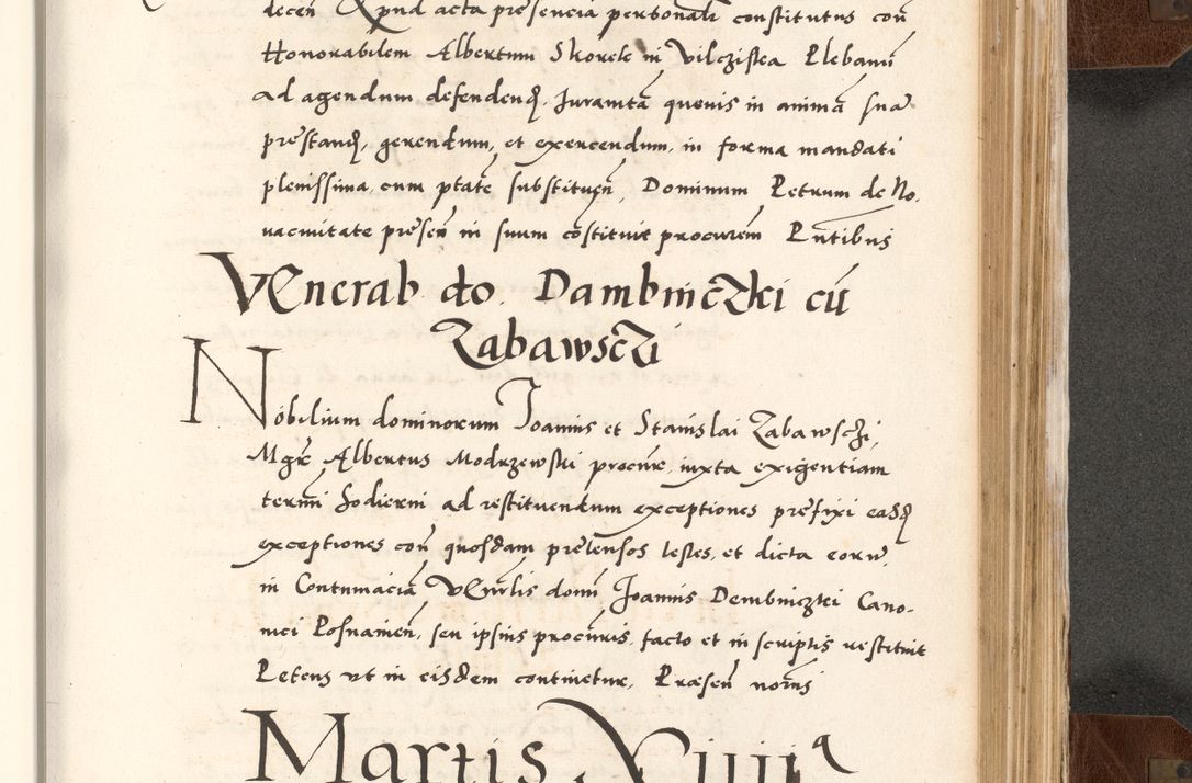 Zdjęcie nr 695 dla obiektu archiwalnego: Acta actorum causarum, sententiarum tam diffinitivarum quam interlocutoriam, obligationum, constitutionum, contractuum etc. coram reverendo patre domino Petro Porembski preposito Oswieczimensi, canonico et officiali Cracoviensi de anno Domini millesimo DºLº quarto, indictione duodecima, pontificatus sanctissimi in Christo patris et domini nostri domini Julii divina providencia papae eius nominis tercii, anno quarto, a die et mense infrasciptis continuantur