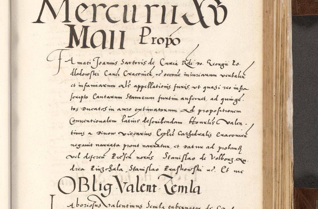 Zdjęcie nr 697 dla obiektu archiwalnego: Acta actorum causarum, sententiarum tam diffinitivarum quam interlocutoriam, obligationum, constitutionum, contractuum etc. coram reverendo patre domino Petro Porembski preposito Oswieczimensi, canonico et officiali Cracoviensi de anno Domini millesimo DºLº quarto, indictione duodecima, pontificatus sanctissimi in Christo patris et domini nostri domini Julii divina providencia papae eius nominis tercii, anno quarto, a die et mense infrasciptis continuantur
