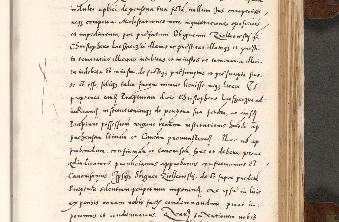 Zdjęcie nr 693 dla obiektu archiwalnego: Acta actorum causarum, sententiarum tam diffinitivarum quam interlocutoriam, obligationum, constitutionum, contractuum etc. coram reverendo patre domino Petro Porembski preposito Oswieczimensi, canonico et officiali Cracoviensi de anno Domini millesimo DºLº quarto, indictione duodecima, pontificatus sanctissimi in Christo patris et domini nostri domini Julii divina providencia papae eius nominis tercii, anno quarto, a die et mense infrasciptis continuantur