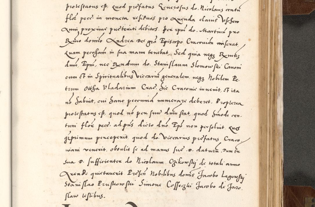 Zdjęcie nr 687 dla obiektu archiwalnego: Acta actorum causarum, sententiarum tam diffinitivarum quam interlocutoriam, obligationum, constitutionum, contractuum etc. coram reverendo patre domino Petro Porembski preposito Oswieczimensi, canonico et officiali Cracoviensi de anno Domini millesimo DºLº quarto, indictione duodecima, pontificatus sanctissimi in Christo patris et domini nostri domini Julii divina providencia papae eius nominis tercii, anno quarto, a die et mense infrasciptis continuantur