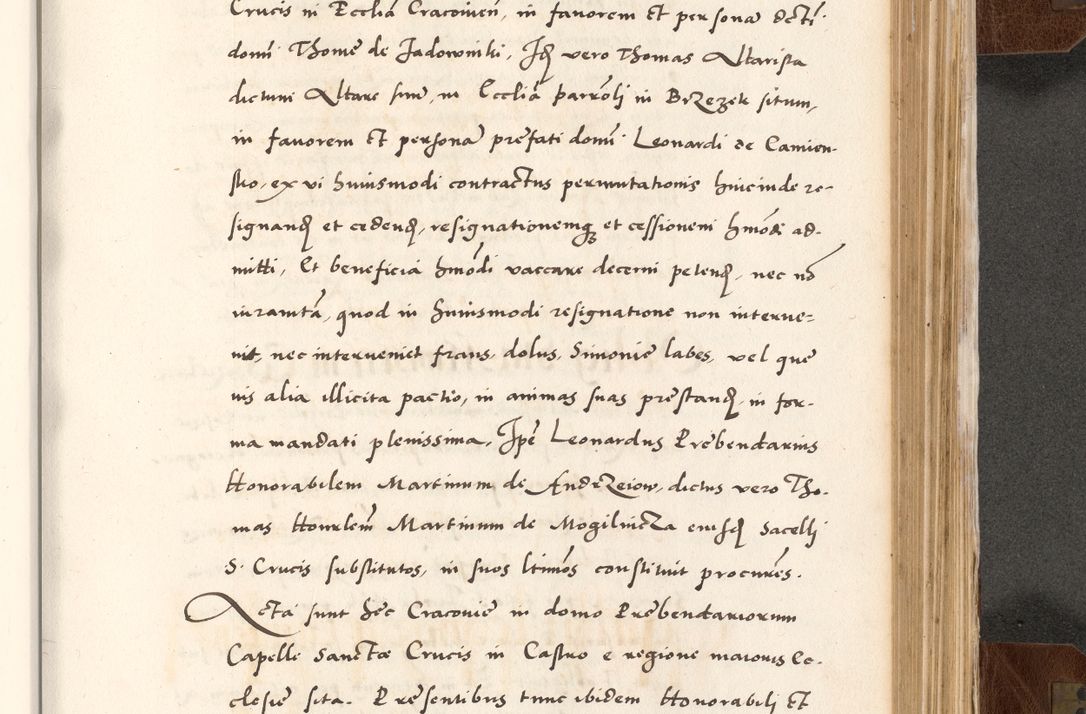 Zdjęcie nr 677 dla obiektu archiwalnego: Acta actorum causarum, sententiarum tam diffinitivarum quam interlocutoriam, obligationum, constitutionum, contractuum etc. coram reverendo patre domino Petro Porembski preposito Oswieczimensi, canonico et officiali Cracoviensi de anno Domini millesimo DºLº quarto, indictione duodecima, pontificatus sanctissimi in Christo patris et domini nostri domini Julii divina providencia papae eius nominis tercii, anno quarto, a die et mense infrasciptis continuantur