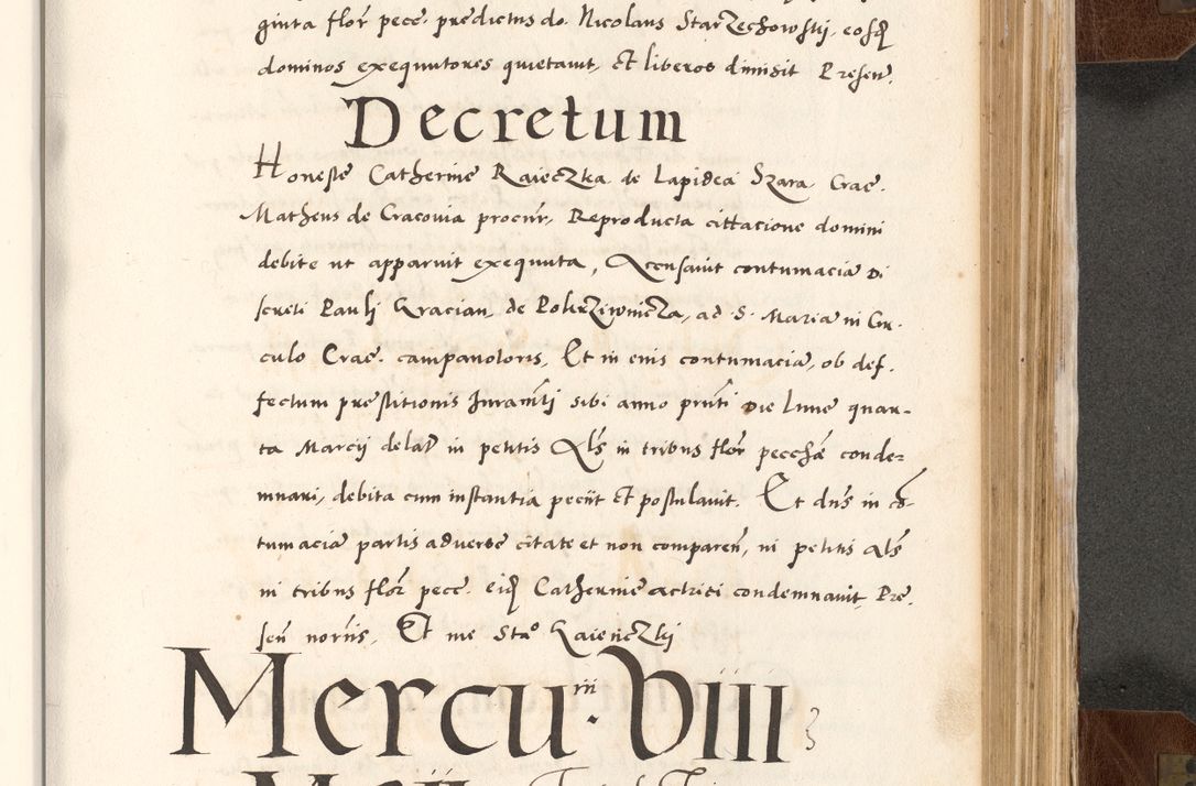Zdjęcie nr 675 dla obiektu archiwalnego: Acta actorum causarum, sententiarum tam diffinitivarum quam interlocutoriam, obligationum, constitutionum, contractuum etc. coram reverendo patre domino Petro Porembski preposito Oswieczimensi, canonico et officiali Cracoviensi de anno Domini millesimo DºLº quarto, indictione duodecima, pontificatus sanctissimi in Christo patris et domini nostri domini Julii divina providencia papae eius nominis tercii, anno quarto, a die et mense infrasciptis continuantur