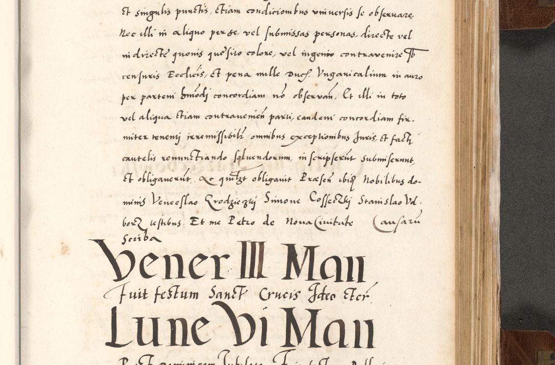 Zdjęcie nr 673 dla obiektu archiwalnego: Acta actorum causarum, sententiarum tam diffinitivarum quam interlocutoriam, obligationum, constitutionum, contractuum etc. coram reverendo patre domino Petro Porembski preposito Oswieczimensi, canonico et officiali Cracoviensi de anno Domini millesimo DºLº quarto, indictione duodecima, pontificatus sanctissimi in Christo patris et domini nostri domini Julii divina providencia papae eius nominis tercii, anno quarto, a die et mense infrasciptis continuantur