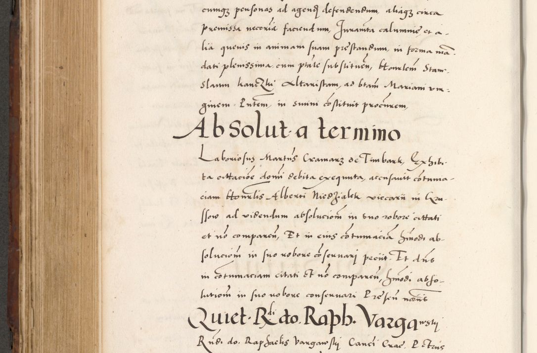 Zdjęcie nr 660 dla obiektu archiwalnego: Acta actorum causarum, sententiarum tam diffinitivarum quam interlocutoriam, obligationum, constitutionum, contractuum etc. coram reverendo patre domino Petro Porembski preposito Oswieczimensi, canonico et officiali Cracoviensi de anno Domini millesimo DºLº quarto, indictione duodecima, pontificatus sanctissimi in Christo patris et domini nostri domini Julii divina providencia papae eius nominis tercii, anno quarto, a die et mense infrasciptis continuantur