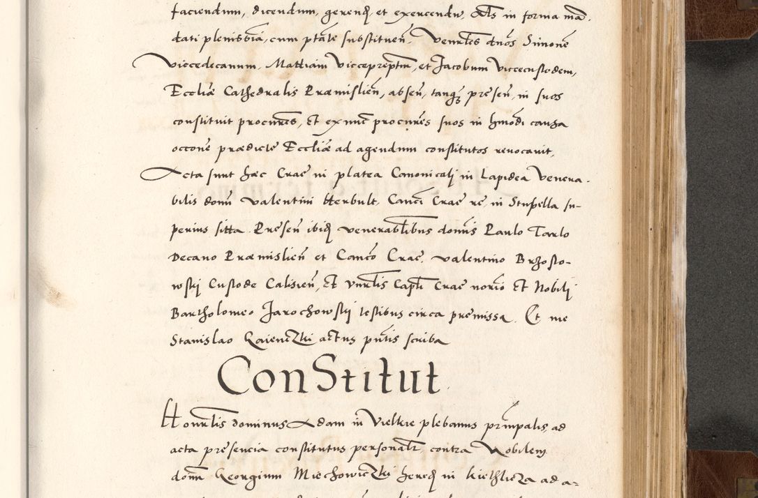 Zdjęcie nr 659 dla obiektu archiwalnego: Acta actorum causarum, sententiarum tam diffinitivarum quam interlocutoriam, obligationum, constitutionum, contractuum etc. coram reverendo patre domino Petro Porembski preposito Oswieczimensi, canonico et officiali Cracoviensi de anno Domini millesimo DºLº quarto, indictione duodecima, pontificatus sanctissimi in Christo patris et domini nostri domini Julii divina providencia papae eius nominis tercii, anno quarto, a die et mense infrasciptis continuantur