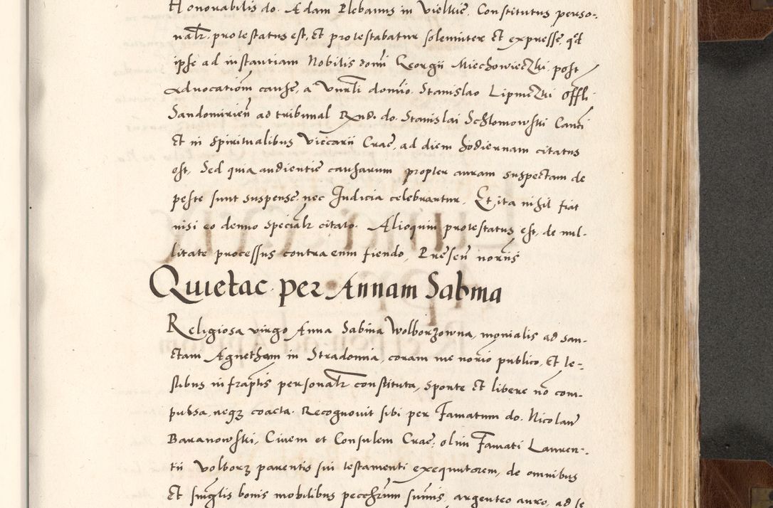 Zdjęcie nr 661 dla obiektu archiwalnego: Acta actorum causarum, sententiarum tam diffinitivarum quam interlocutoriam, obligationum, constitutionum, contractuum etc. coram reverendo patre domino Petro Porembski preposito Oswieczimensi, canonico et officiali Cracoviensi de anno Domini millesimo DºLº quarto, indictione duodecima, pontificatus sanctissimi in Christo patris et domini nostri domini Julii divina providencia papae eius nominis tercii, anno quarto, a die et mense infrasciptis continuantur