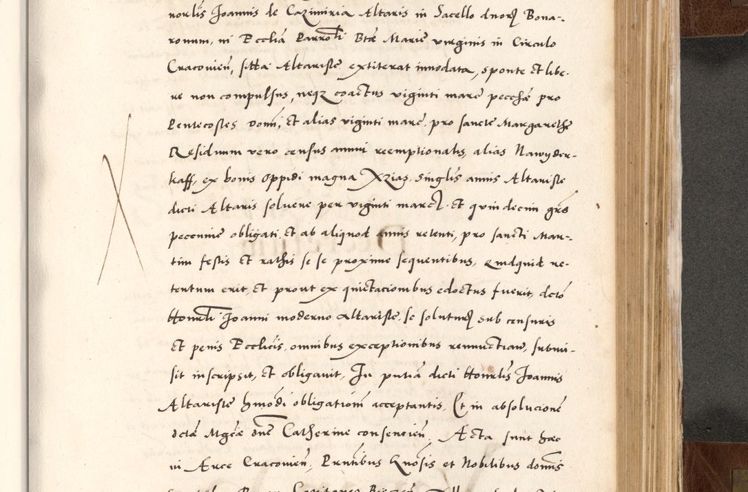 Zdjęcie nr 645 dla obiektu archiwalnego: Acta actorum causarum, sententiarum tam diffinitivarum quam interlocutoriam, obligationum, constitutionum, contractuum etc. coram reverendo patre domino Petro Porembski preposito Oswieczimensi, canonico et officiali Cracoviensi de anno Domini millesimo DºLº quarto, indictione duodecima, pontificatus sanctissimi in Christo patris et domini nostri domini Julii divina providencia papae eius nominis tercii, anno quarto, a die et mense infrasciptis continuantur