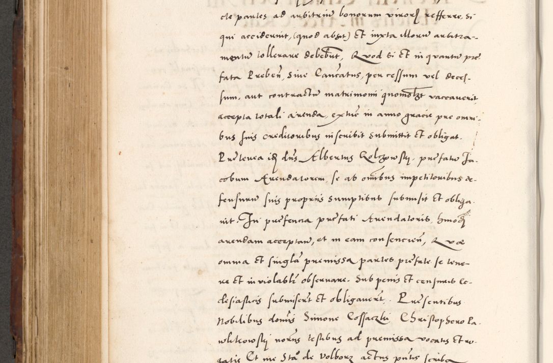 Zdjęcie nr 644 dla obiektu archiwalnego: Acta actorum causarum, sententiarum tam diffinitivarum quam interlocutoriam, obligationum, constitutionum, contractuum etc. coram reverendo patre domino Petro Porembski preposito Oswieczimensi, canonico et officiali Cracoviensi de anno Domini millesimo DºLº quarto, indictione duodecima, pontificatus sanctissimi in Christo patris et domini nostri domini Julii divina providencia papae eius nominis tercii, anno quarto, a die et mense infrasciptis continuantur