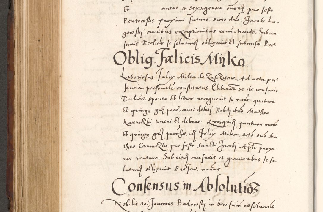 Zdjęcie nr 638 dla obiektu archiwalnego: Acta actorum causarum, sententiarum tam diffinitivarum quam interlocutoriam, obligationum, constitutionum, contractuum etc. coram reverendo patre domino Petro Porembski preposito Oswieczimensi, canonico et officiali Cracoviensi de anno Domini millesimo DºLº quarto, indictione duodecima, pontificatus sanctissimi in Christo patris et domini nostri domini Julii divina providencia papae eius nominis tercii, anno quarto, a die et mense infrasciptis continuantur