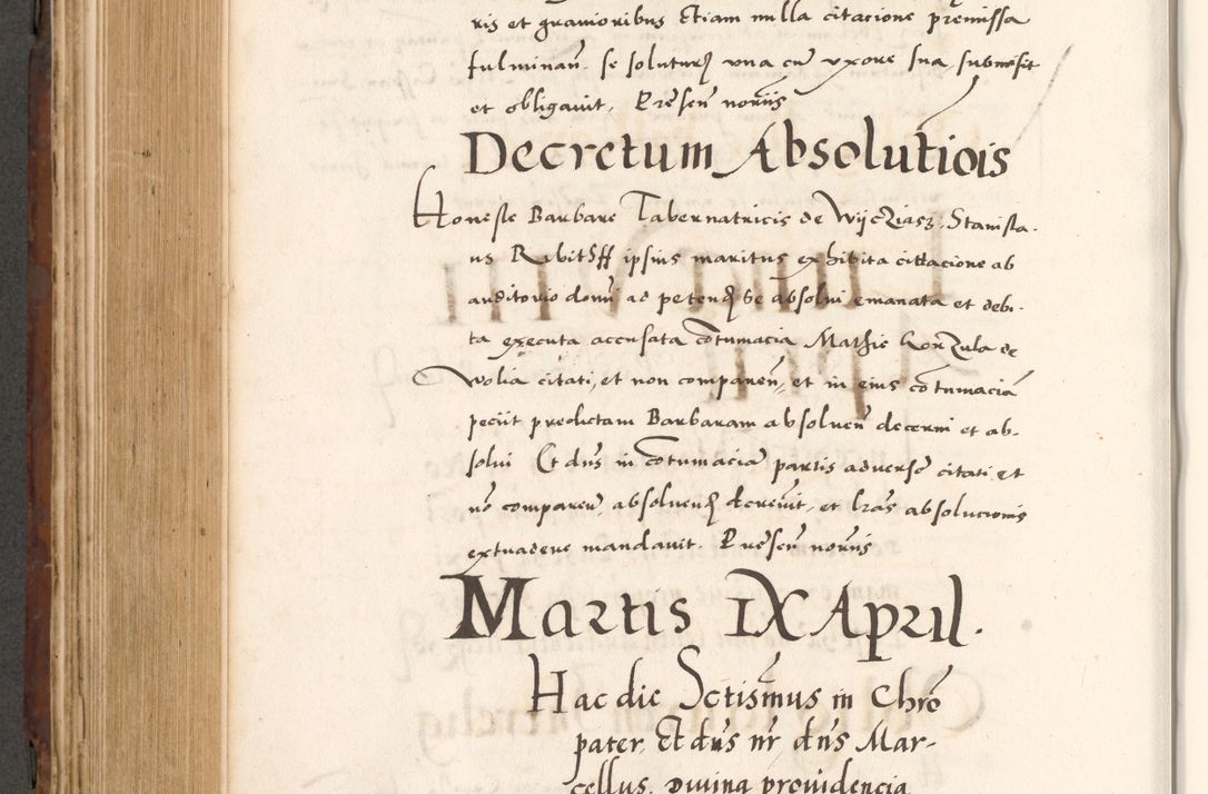 Zdjęcie nr 636 dla obiektu archiwalnego: Acta actorum causarum, sententiarum tam diffinitivarum quam interlocutoriam, obligationum, constitutionum, contractuum etc. coram reverendo patre domino Petro Porembski preposito Oswieczimensi, canonico et officiali Cracoviensi de anno Domini millesimo DºLº quarto, indictione duodecima, pontificatus sanctissimi in Christo patris et domini nostri domini Julii divina providencia papae eius nominis tercii, anno quarto, a die et mense infrasciptis continuantur