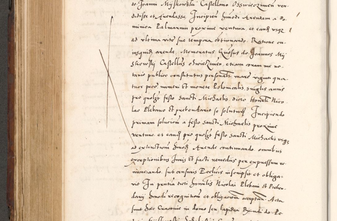 Zdjęcie nr 634 dla obiektu archiwalnego: Acta actorum causarum, sententiarum tam diffinitivarum quam interlocutoriam, obligationum, constitutionum, contractuum etc. coram reverendo patre domino Petro Porembski preposito Oswieczimensi, canonico et officiali Cracoviensi de anno Domini millesimo DºLº quarto, indictione duodecima, pontificatus sanctissimi in Christo patris et domini nostri domini Julii divina providencia papae eius nominis tercii, anno quarto, a die et mense infrasciptis continuantur