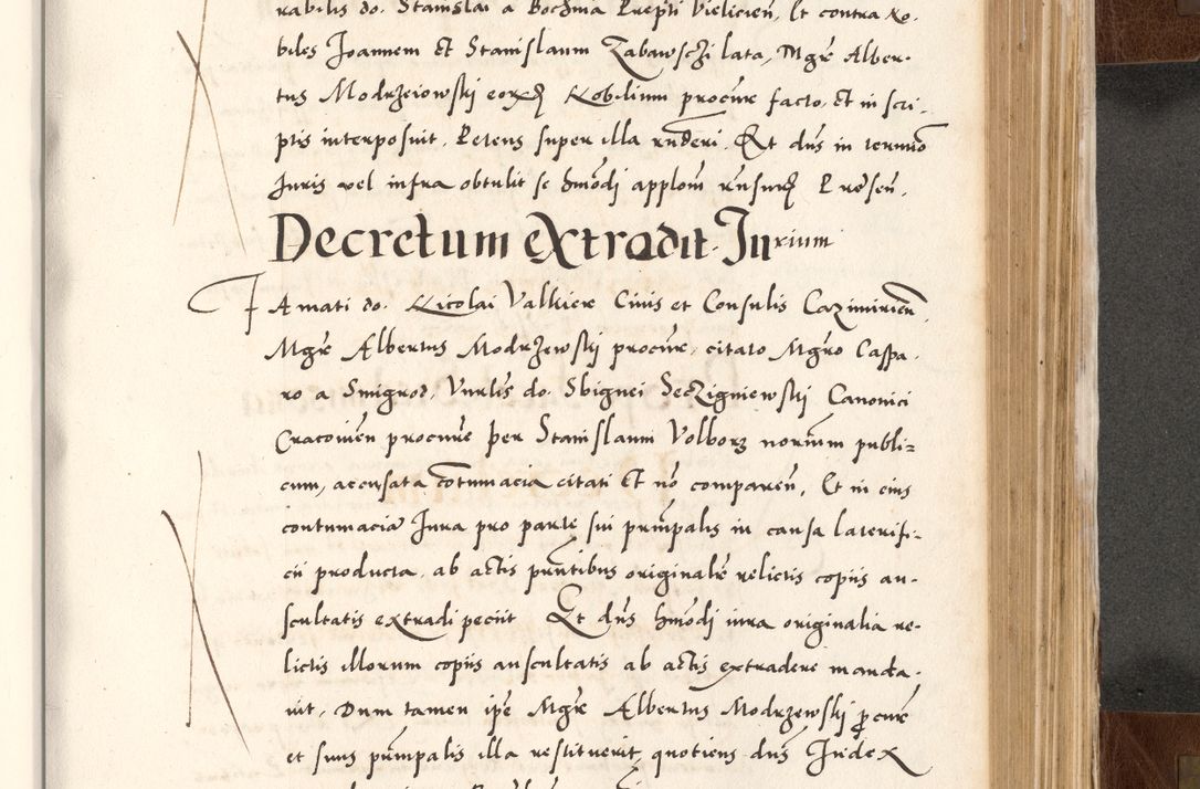 Zdjęcie nr 629 dla obiektu archiwalnego: Acta actorum causarum, sententiarum tam diffinitivarum quam interlocutoriam, obligationum, constitutionum, contractuum etc. coram reverendo patre domino Petro Porembski preposito Oswieczimensi, canonico et officiali Cracoviensi de anno Domini millesimo DºLº quarto, indictione duodecima, pontificatus sanctissimi in Christo patris et domini nostri domini Julii divina providencia papae eius nominis tercii, anno quarto, a die et mense infrasciptis continuantur