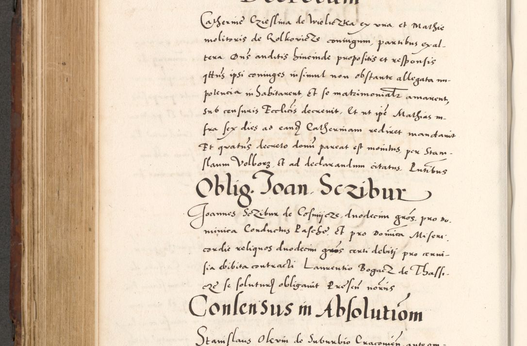 Zdjęcie nr 616 dla obiektu archiwalnego: Acta actorum causarum, sententiarum tam diffinitivarum quam interlocutoriam, obligationum, constitutionum, contractuum etc. coram reverendo patre domino Petro Porembski preposito Oswieczimensi, canonico et officiali Cracoviensi de anno Domini millesimo DºLº quarto, indictione duodecima, pontificatus sanctissimi in Christo patris et domini nostri domini Julii divina providencia papae eius nominis tercii, anno quarto, a die et mense infrasciptis continuantur