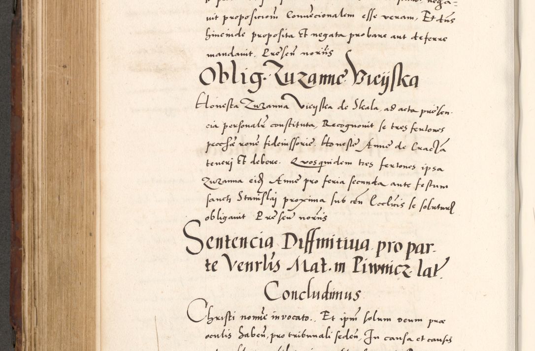 Zdjęcie nr 618 dla obiektu archiwalnego: Acta actorum causarum, sententiarum tam diffinitivarum quam interlocutoriam, obligationum, constitutionum, contractuum etc. coram reverendo patre domino Petro Porembski preposito Oswieczimensi, canonico et officiali Cracoviensi de anno Domini millesimo DºLº quarto, indictione duodecima, pontificatus sanctissimi in Christo patris et domini nostri domini Julii divina providencia papae eius nominis tercii, anno quarto, a die et mense infrasciptis continuantur