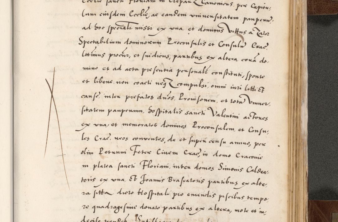 Zdjęcie nr 813 dla obiektu archiwalnego: Acta actorum causarum, sententiarum tam diffinitivarum quam interlocutoriam, obligationum, constitutionum, contractuum etc. coram reverendo patre domino Petro Porembski preposito Oswieczimensi, canonico et officiali Cracoviensi de anno Domini millesimo DºLº quarto, indictione duodecima, pontificatus sanctissimi in Christo patris et domini nostri domini Julii divina providencia papae eius nominis tercii, anno quarto, a die et mense infrasciptis continuantur