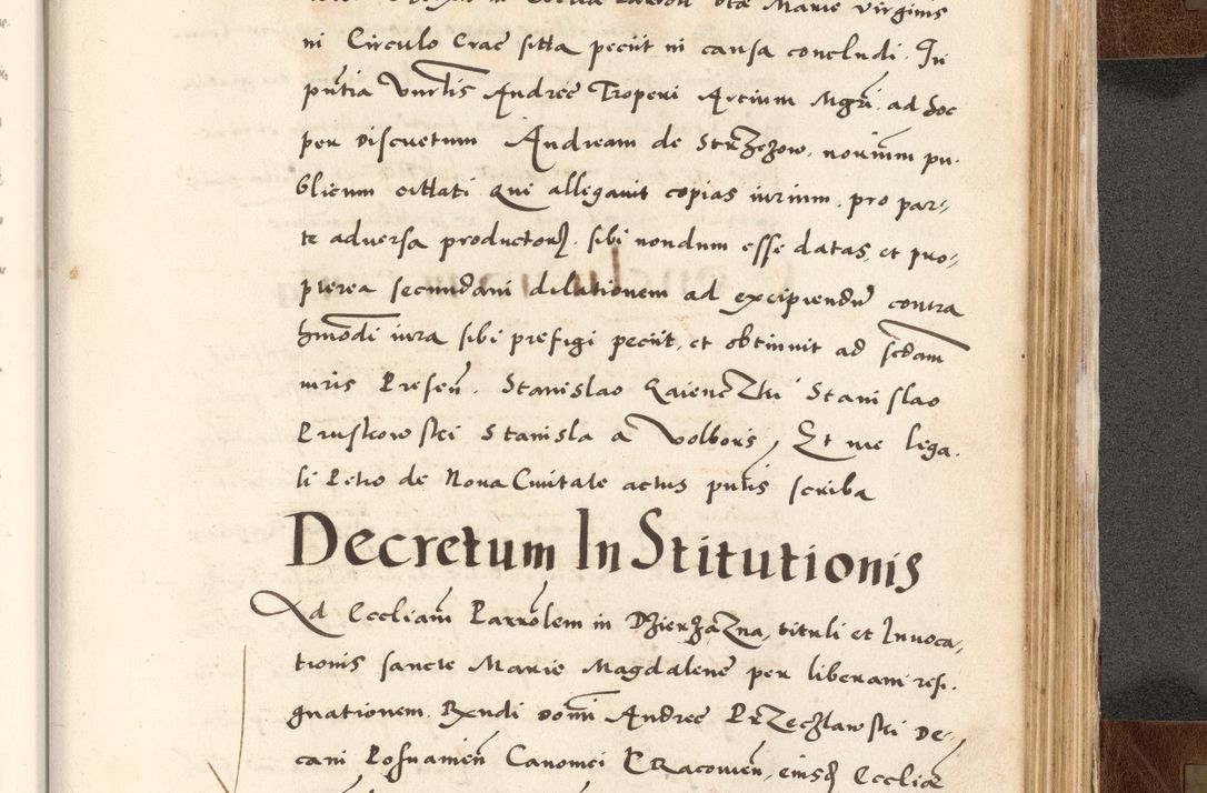 Zdjęcie nr 809 dla obiektu archiwalnego: Acta actorum causarum, sententiarum tam diffinitivarum quam interlocutoriam, obligationum, constitutionum, contractuum etc. coram reverendo patre domino Petro Porembski preposito Oswieczimensi, canonico et officiali Cracoviensi de anno Domini millesimo DºLº quarto, indictione duodecima, pontificatus sanctissimi in Christo patris et domini nostri domini Julii divina providencia papae eius nominis tercii, anno quarto, a die et mense infrasciptis continuantur