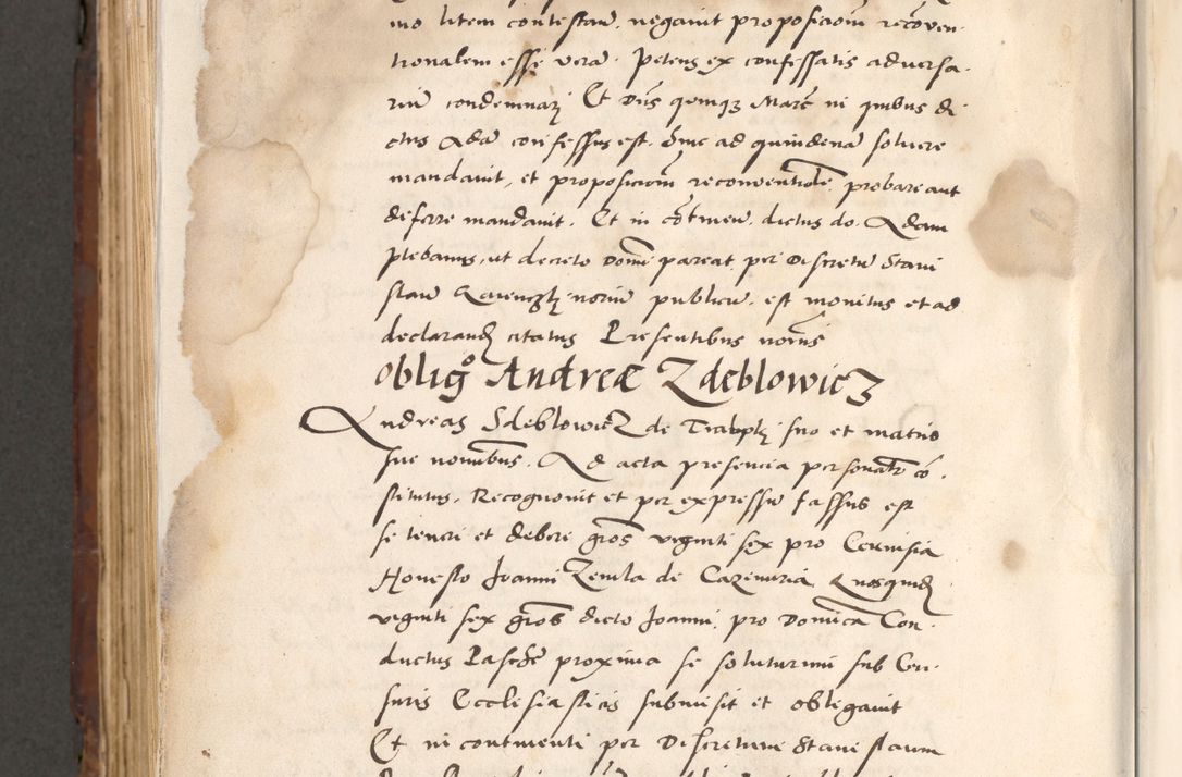 Zdjęcie nr 976 dla obiektu archiwalnego: Acta actorum causarum, sententiarum tam diffinitivarum quam interlocutoriam, obligationum, constitutionum, contractuum etc. coram reverendo patre domino Petro Porembski preposito Oswieczimensi, canonico et officiali Cracoviensi de anno Domini millesimo DºLº quarto, indictione duodecima, pontificatus sanctissimi in Christo patris et domini nostri domini Julii divina providencia papae eius nominis tercii, anno quarto, a die et mense infrasciptis continuantur