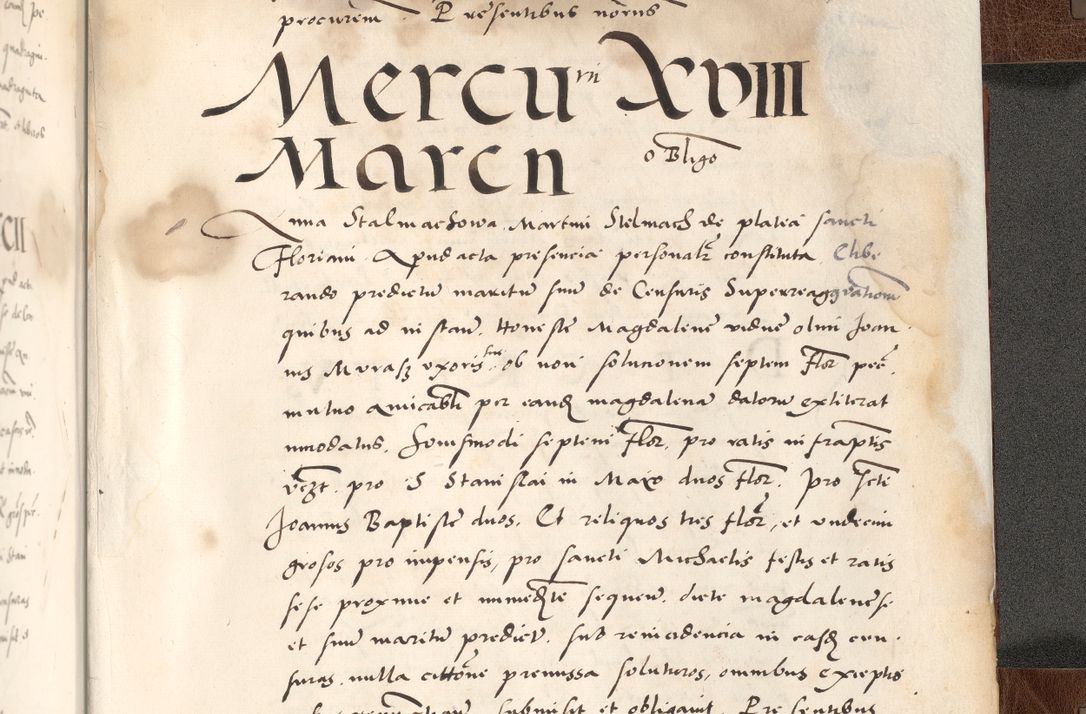 Zdjęcie nr 973 dla obiektu archiwalnego: Acta actorum causarum, sententiarum tam diffinitivarum quam interlocutoriam, obligationum, constitutionum, contractuum etc. coram reverendo patre domino Petro Porembski preposito Oswieczimensi, canonico et officiali Cracoviensi de anno Domini millesimo DºLº quarto, indictione duodecima, pontificatus sanctissimi in Christo patris et domini nostri domini Julii divina providencia papae eius nominis tercii, anno quarto, a die et mense infrasciptis continuantur