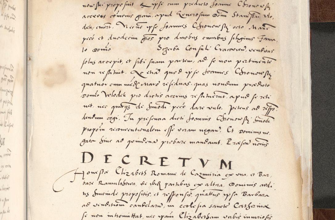 Zdjęcie nr 967 dla obiektu archiwalnego: Acta actorum causarum, sententiarum tam diffinitivarum quam interlocutoriam, obligationum, constitutionum, contractuum etc. coram reverendo patre domino Petro Porembski preposito Oswieczimensi, canonico et officiali Cracoviensi de anno Domini millesimo DºLº quarto, indictione duodecima, pontificatus sanctissimi in Christo patris et domini nostri domini Julii divina providencia papae eius nominis tercii, anno quarto, a die et mense infrasciptis continuantur