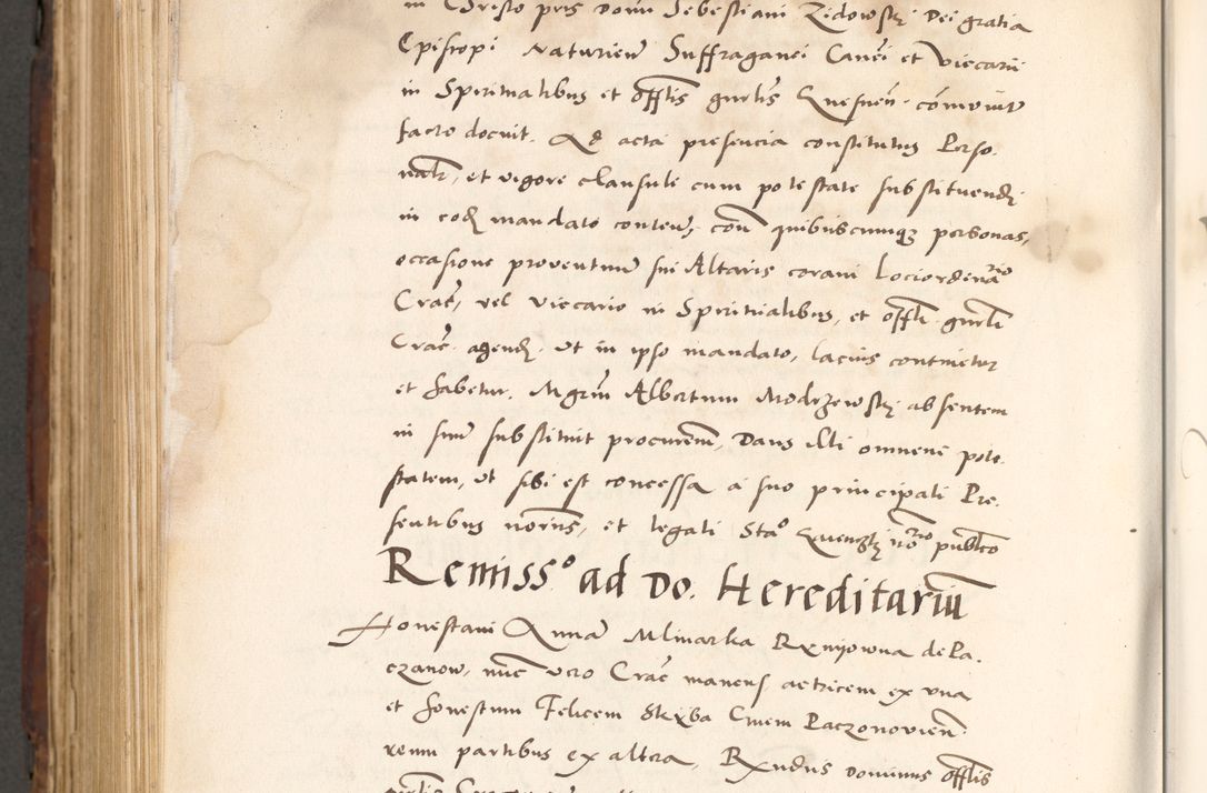 Zdjęcie nr 964 dla obiektu archiwalnego: Acta actorum causarum, sententiarum tam diffinitivarum quam interlocutoriam, obligationum, constitutionum, contractuum etc. coram reverendo patre domino Petro Porembski preposito Oswieczimensi, canonico et officiali Cracoviensi de anno Domini millesimo DºLº quarto, indictione duodecima, pontificatus sanctissimi in Christo patris et domini nostri domini Julii divina providencia papae eius nominis tercii, anno quarto, a die et mense infrasciptis continuantur