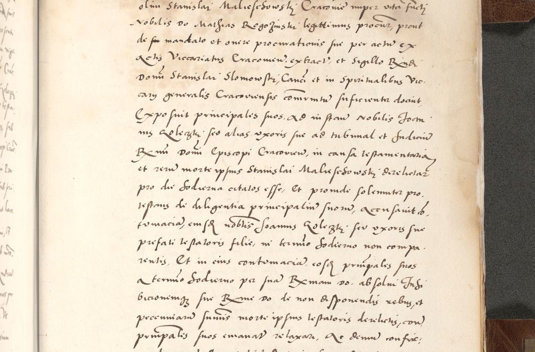 Zdjęcie nr 955 dla obiektu archiwalnego: Acta actorum causarum, sententiarum tam diffinitivarum quam interlocutoriam, obligationum, constitutionum, contractuum etc. coram reverendo patre domino Petro Porembski preposito Oswieczimensi, canonico et officiali Cracoviensi de anno Domini millesimo DºLº quarto, indictione duodecima, pontificatus sanctissimi in Christo patris et domini nostri domini Julii divina providencia papae eius nominis tercii, anno quarto, a die et mense infrasciptis continuantur