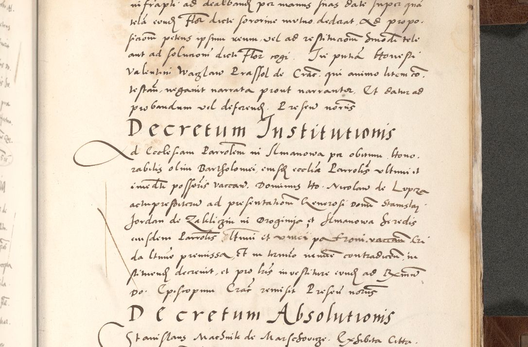 Zdjęcie nr 939 dla obiektu archiwalnego: Acta actorum causarum, sententiarum tam diffinitivarum quam interlocutoriam, obligationum, constitutionum, contractuum etc. coram reverendo patre domino Petro Porembski preposito Oswieczimensi, canonico et officiali Cracoviensi de anno Domini millesimo DºLº quarto, indictione duodecima, pontificatus sanctissimi in Christo patris et domini nostri domini Julii divina providencia papae eius nominis tercii, anno quarto, a die et mense infrasciptis continuantur