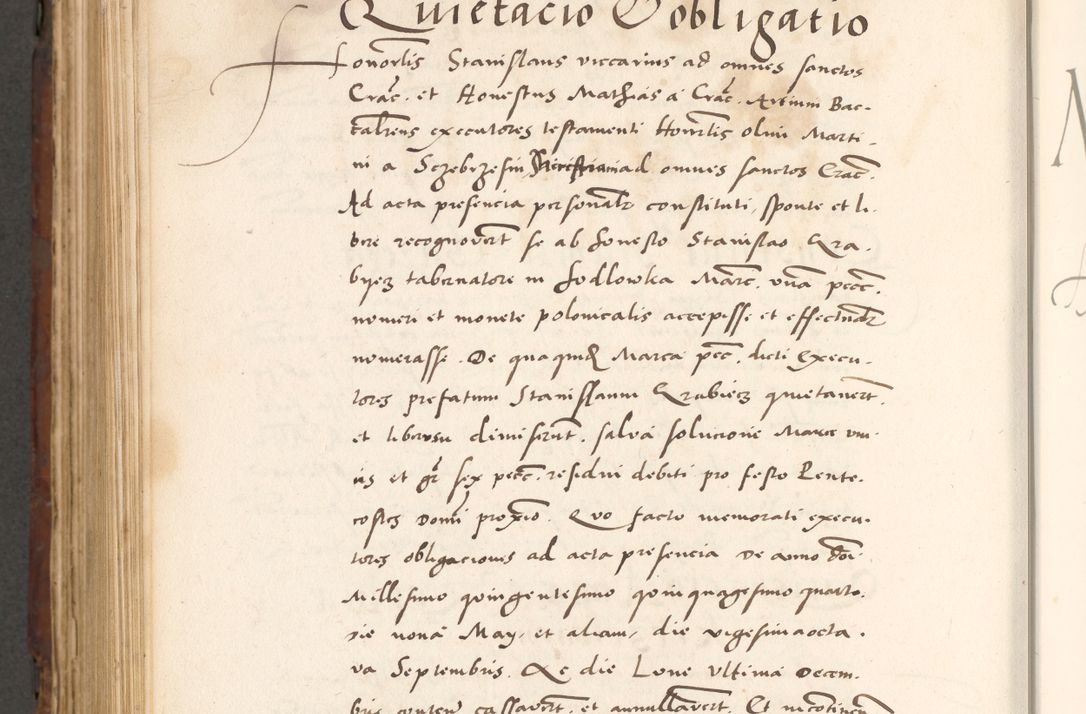 Zdjęcie nr 936 dla obiektu archiwalnego: Acta actorum causarum, sententiarum tam diffinitivarum quam interlocutoriam, obligationum, constitutionum, contractuum etc. coram reverendo patre domino Petro Porembski preposito Oswieczimensi, canonico et officiali Cracoviensi de anno Domini millesimo DºLº quarto, indictione duodecima, pontificatus sanctissimi in Christo patris et domini nostri domini Julii divina providencia papae eius nominis tercii, anno quarto, a die et mense infrasciptis continuantur