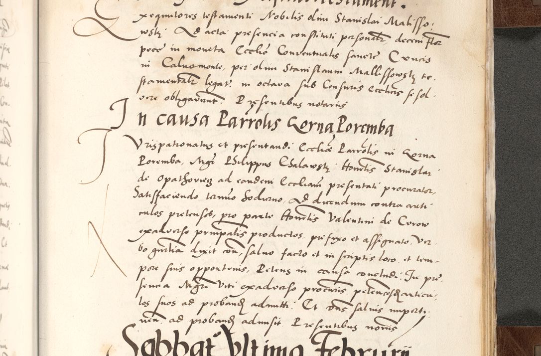 Zdjęcie nr 931 dla obiektu archiwalnego: Acta actorum causarum, sententiarum tam diffinitivarum quam interlocutoriam, obligationum, constitutionum, contractuum etc. coram reverendo patre domino Petro Porembski preposito Oswieczimensi, canonico et officiali Cracoviensi de anno Domini millesimo DºLº quarto, indictione duodecima, pontificatus sanctissimi in Christo patris et domini nostri domini Julii divina providencia papae eius nominis tercii, anno quarto, a die et mense infrasciptis continuantur