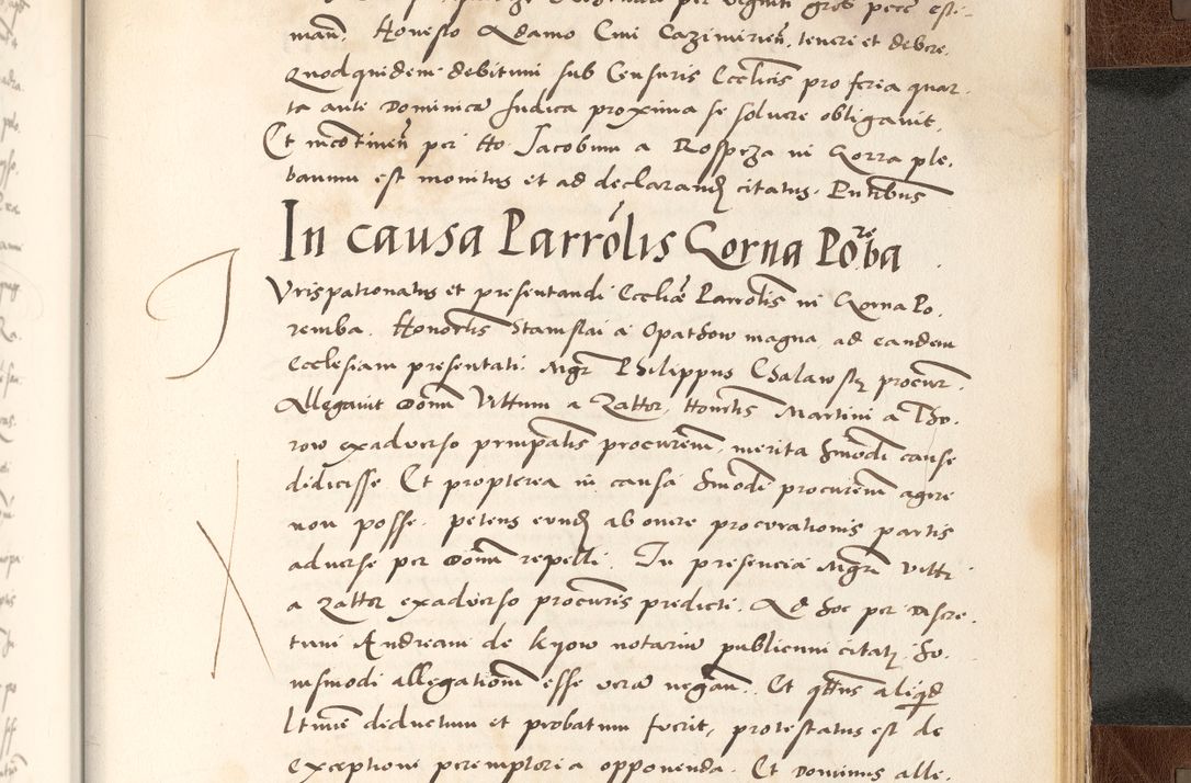 Zdjęcie nr 933 dla obiektu archiwalnego: Acta actorum causarum, sententiarum tam diffinitivarum quam interlocutoriam, obligationum, constitutionum, contractuum etc. coram reverendo patre domino Petro Porembski preposito Oswieczimensi, canonico et officiali Cracoviensi de anno Domini millesimo DºLº quarto, indictione duodecima, pontificatus sanctissimi in Christo patris et domini nostri domini Julii divina providencia papae eius nominis tercii, anno quarto, a die et mense infrasciptis continuantur