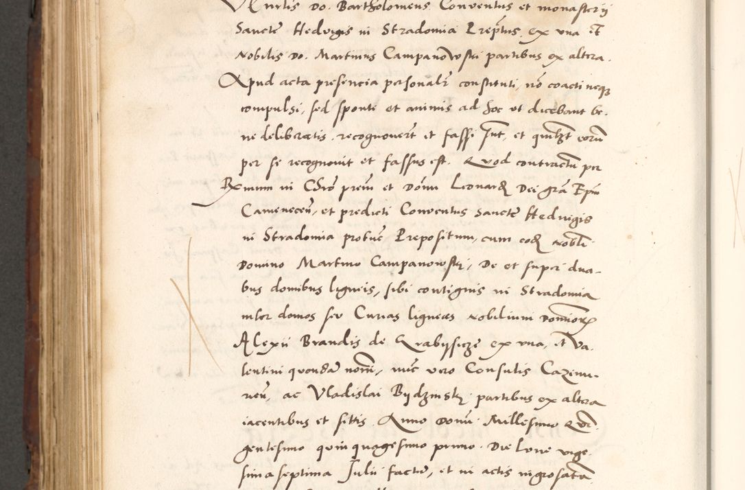 Zdjęcie nr 924 dla obiektu archiwalnego: Acta actorum causarum, sententiarum tam diffinitivarum quam interlocutoriam, obligationum, constitutionum, contractuum etc. coram reverendo patre domino Petro Porembski preposito Oswieczimensi, canonico et officiali Cracoviensi de anno Domini millesimo DºLº quarto, indictione duodecima, pontificatus sanctissimi in Christo patris et domini nostri domini Julii divina providencia papae eius nominis tercii, anno quarto, a die et mense infrasciptis continuantur