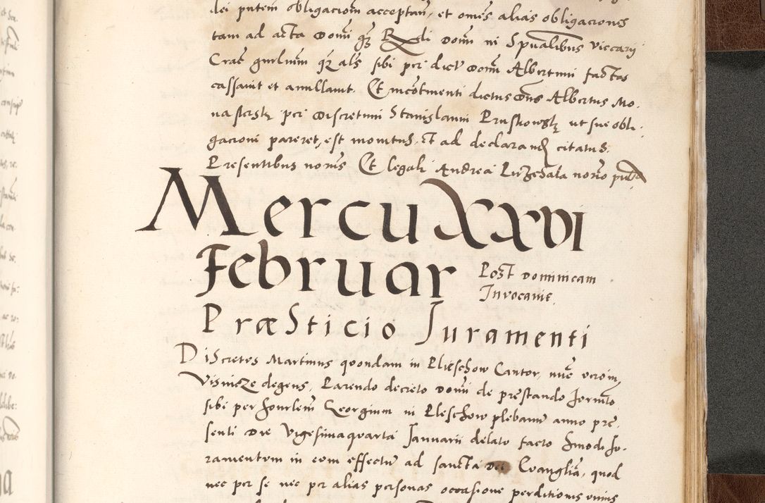 Zdjęcie nr 919 dla obiektu archiwalnego: Acta actorum causarum, sententiarum tam diffinitivarum quam interlocutoriam, obligationum, constitutionum, contractuum etc. coram reverendo patre domino Petro Porembski preposito Oswieczimensi, canonico et officiali Cracoviensi de anno Domini millesimo DºLº quarto, indictione duodecima, pontificatus sanctissimi in Christo patris et domini nostri domini Julii divina providencia papae eius nominis tercii, anno quarto, a die et mense infrasciptis continuantur