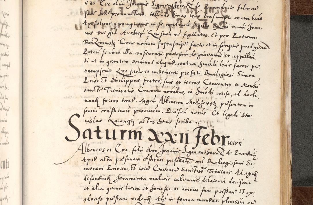 Zdjęcie nr 905 dla obiektu archiwalnego: Acta actorum causarum, sententiarum tam diffinitivarum quam interlocutoriam, obligationum, constitutionum, contractuum etc. coram reverendo patre domino Petro Porembski preposito Oswieczimensi, canonico et officiali Cracoviensi de anno Domini millesimo DºLº quarto, indictione duodecima, pontificatus sanctissimi in Christo patris et domini nostri domini Julii divina providencia papae eius nominis tercii, anno quarto, a die et mense infrasciptis continuantur
