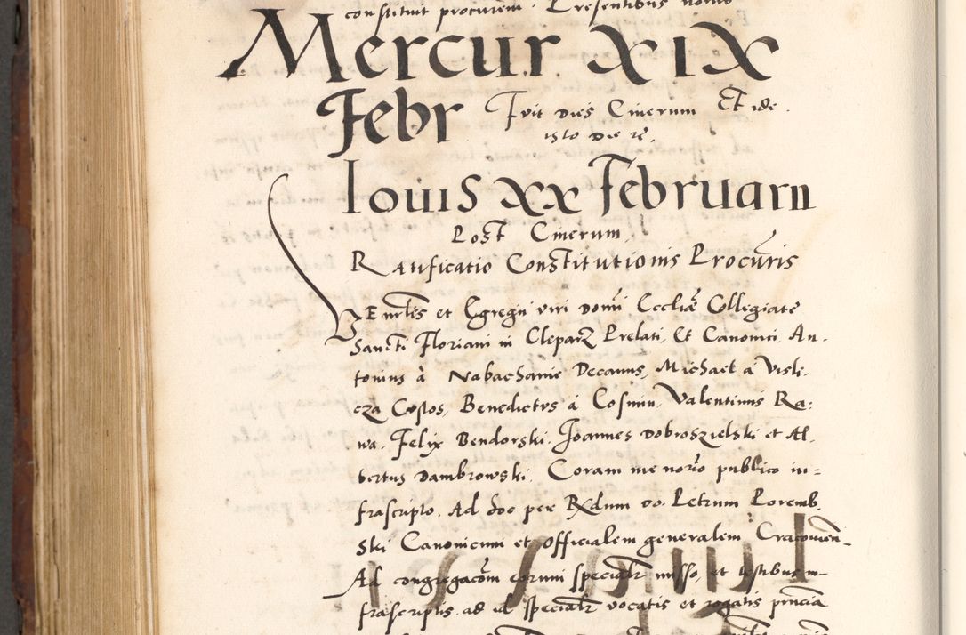 Zdjęcie nr 900 dla obiektu archiwalnego: Acta actorum causarum, sententiarum tam diffinitivarum quam interlocutoriam, obligationum, constitutionum, contractuum etc. coram reverendo patre domino Petro Porembski preposito Oswieczimensi, canonico et officiali Cracoviensi de anno Domini millesimo DºLº quarto, indictione duodecima, pontificatus sanctissimi in Christo patris et domini nostri domini Julii divina providencia papae eius nominis tercii, anno quarto, a die et mense infrasciptis continuantur