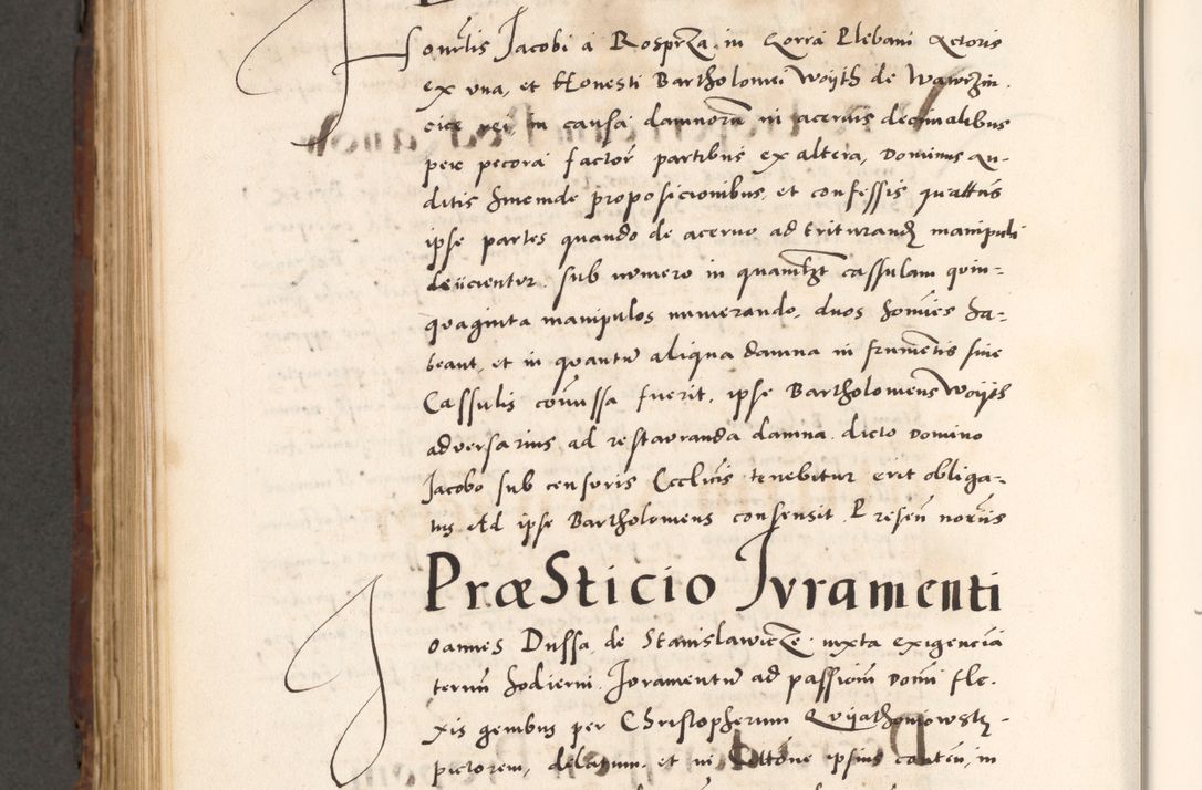 Zdjęcie nr 904 dla obiektu archiwalnego: Acta actorum causarum, sententiarum tam diffinitivarum quam interlocutoriam, obligationum, constitutionum, contractuum etc. coram reverendo patre domino Petro Porembski preposito Oswieczimensi, canonico et officiali Cracoviensi de anno Domini millesimo DºLº quarto, indictione duodecima, pontificatus sanctissimi in Christo patris et domini nostri domini Julii divina providencia papae eius nominis tercii, anno quarto, a die et mense infrasciptis continuantur