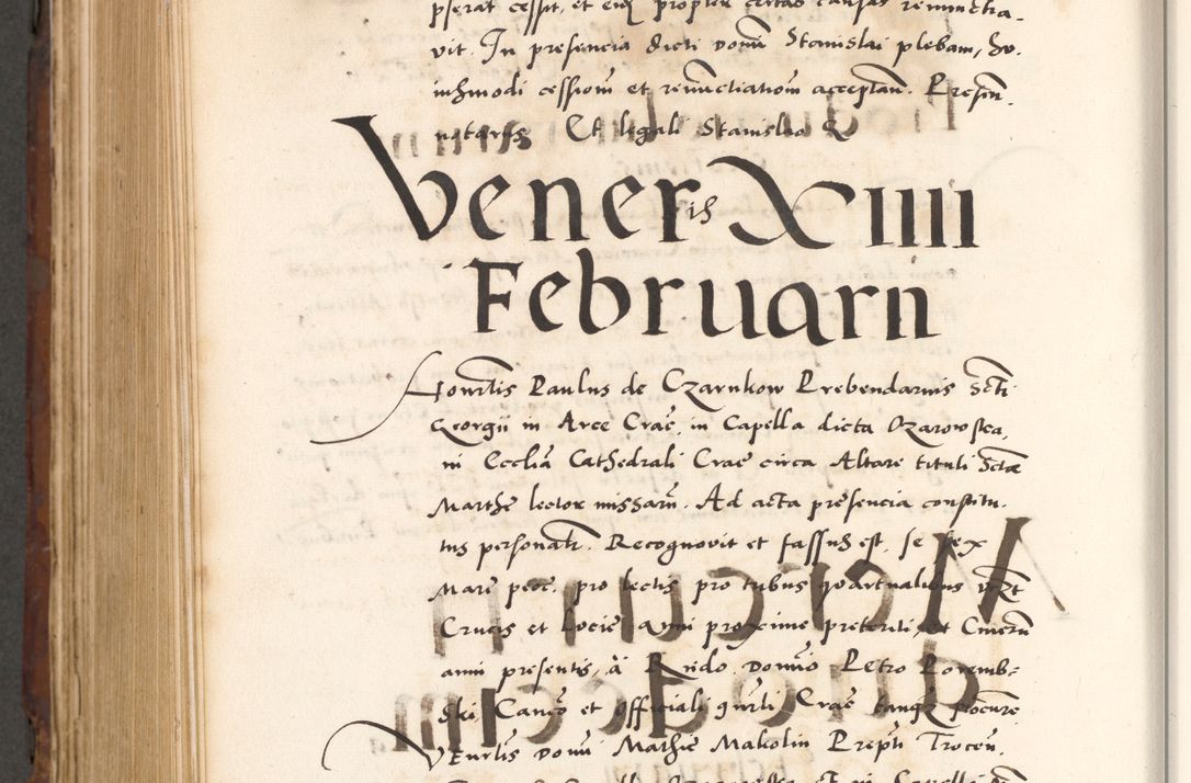 Zdjęcie nr 898 dla obiektu archiwalnego: Acta actorum causarum, sententiarum tam diffinitivarum quam interlocutoriam, obligationum, constitutionum, contractuum etc. coram reverendo patre domino Petro Porembski preposito Oswieczimensi, canonico et officiali Cracoviensi de anno Domini millesimo DºLº quarto, indictione duodecima, pontificatus sanctissimi in Christo patris et domini nostri domini Julii divina providencia papae eius nominis tercii, anno quarto, a die et mense infrasciptis continuantur