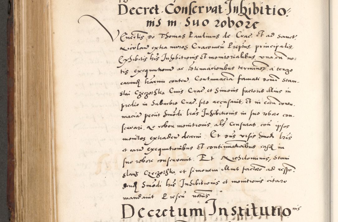 Zdjęcie nr 890 dla obiektu archiwalnego: Acta actorum causarum, sententiarum tam diffinitivarum quam interlocutoriam, obligationum, constitutionum, contractuum etc. coram reverendo patre domino Petro Porembski preposito Oswieczimensi, canonico et officiali Cracoviensi de anno Domini millesimo DºLº quarto, indictione duodecima, pontificatus sanctissimi in Christo patris et domini nostri domini Julii divina providencia papae eius nominis tercii, anno quarto, a die et mense infrasciptis continuantur