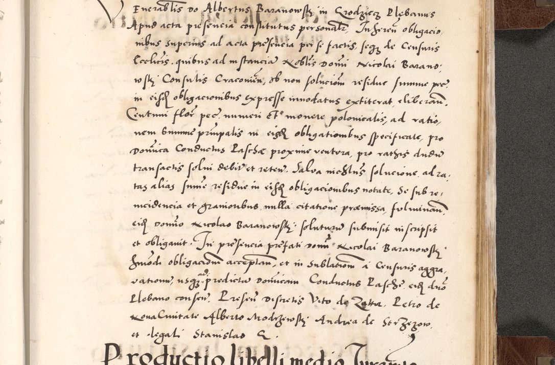 Zdjęcie nr 889 dla obiektu archiwalnego: Acta actorum causarum, sententiarum tam diffinitivarum quam interlocutoriam, obligationum, constitutionum, contractuum etc. coram reverendo patre domino Petro Porembski preposito Oswieczimensi, canonico et officiali Cracoviensi de anno Domini millesimo DºLº quarto, indictione duodecima, pontificatus sanctissimi in Christo patris et domini nostri domini Julii divina providencia papae eius nominis tercii, anno quarto, a die et mense infrasciptis continuantur
