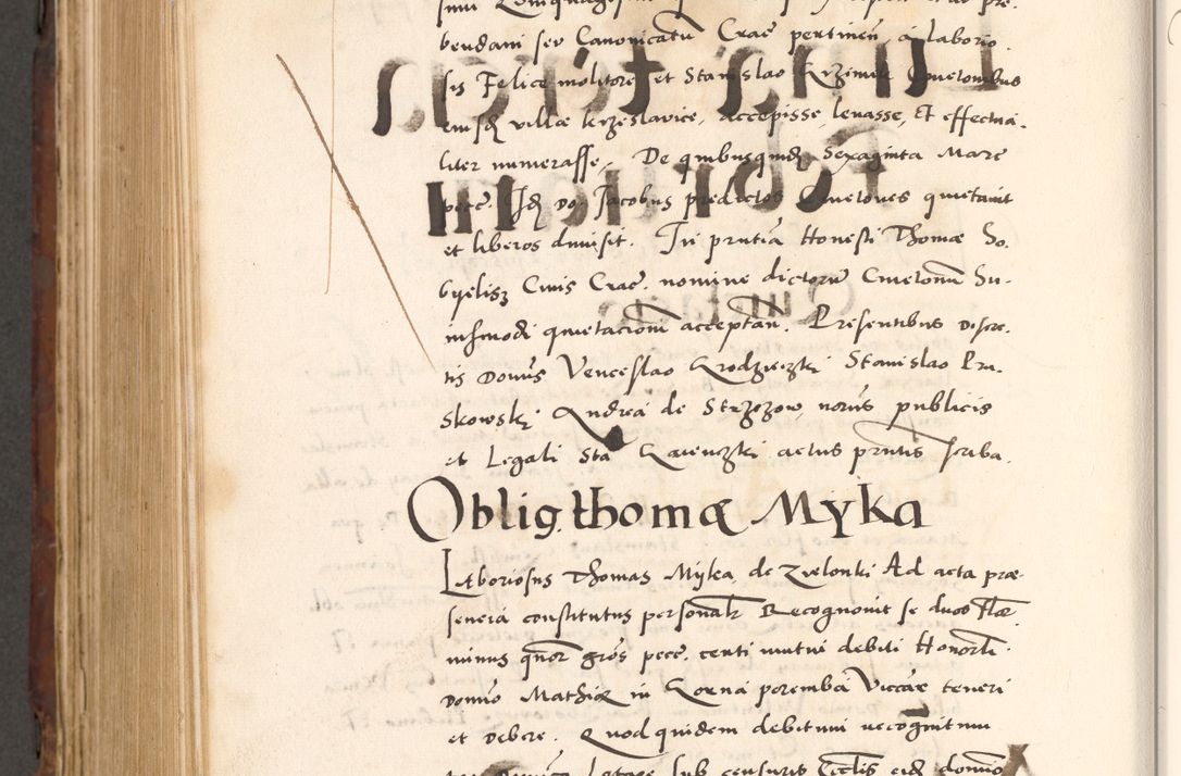 Zdjęcie nr 884 dla obiektu archiwalnego: Acta actorum causarum, sententiarum tam diffinitivarum quam interlocutoriam, obligationum, constitutionum, contractuum etc. coram reverendo patre domino Petro Porembski preposito Oswieczimensi, canonico et officiali Cracoviensi de anno Domini millesimo DºLº quarto, indictione duodecima, pontificatus sanctissimi in Christo patris et domini nostri domini Julii divina providencia papae eius nominis tercii, anno quarto, a die et mense infrasciptis continuantur