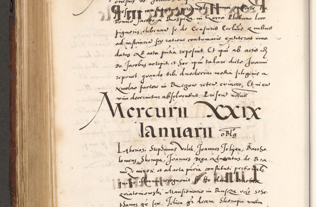 Zdjęcie nr 878 dla obiektu archiwalnego: Acta actorum causarum, sententiarum tam diffinitivarum quam interlocutoriam, obligationum, constitutionum, contractuum etc. coram reverendo patre domino Petro Porembski preposito Oswieczimensi, canonico et officiali Cracoviensi de anno Domini millesimo DºLº quarto, indictione duodecima, pontificatus sanctissimi in Christo patris et domini nostri domini Julii divina providencia papae eius nominis tercii, anno quarto, a die et mense infrasciptis continuantur