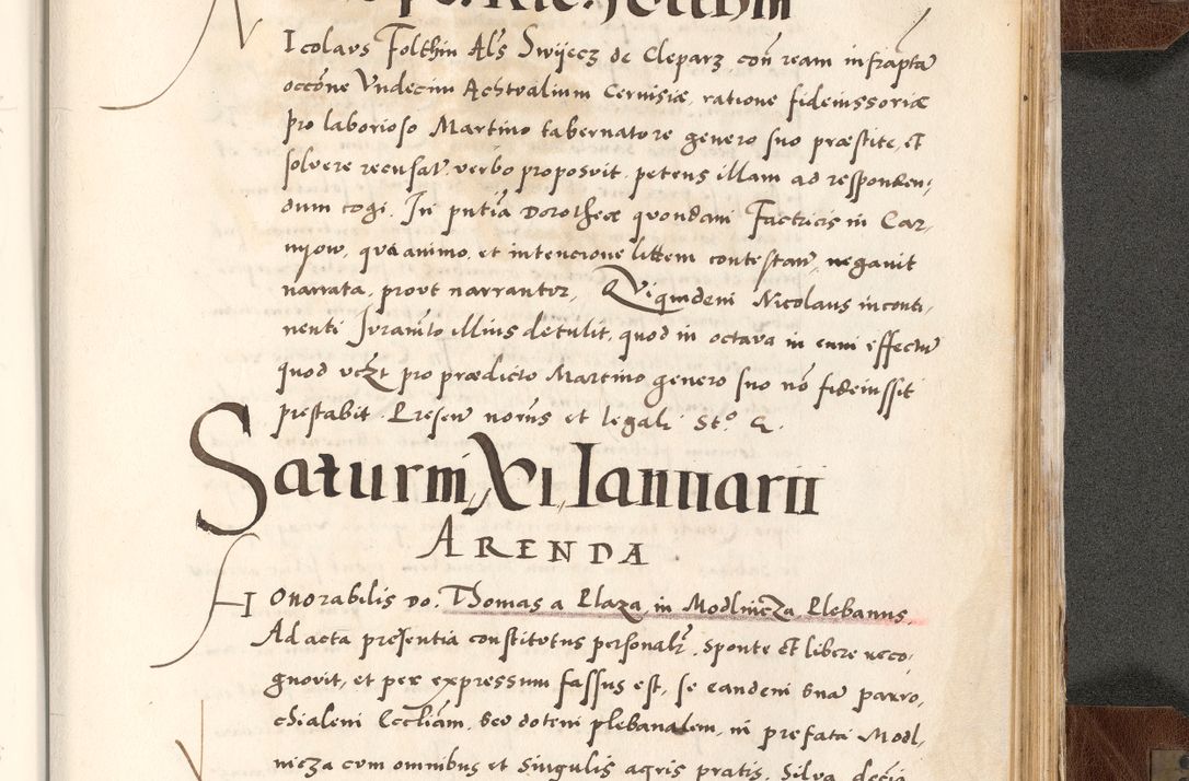 Zdjęcie nr 867 dla obiektu archiwalnego: Acta actorum causarum, sententiarum tam diffinitivarum quam interlocutoriam, obligationum, constitutionum, contractuum etc. coram reverendo patre domino Petro Porembski preposito Oswieczimensi, canonico et officiali Cracoviensi de anno Domini millesimo DºLº quarto, indictione duodecima, pontificatus sanctissimi in Christo patris et domini nostri domini Julii divina providencia papae eius nominis tercii, anno quarto, a die et mense infrasciptis continuantur