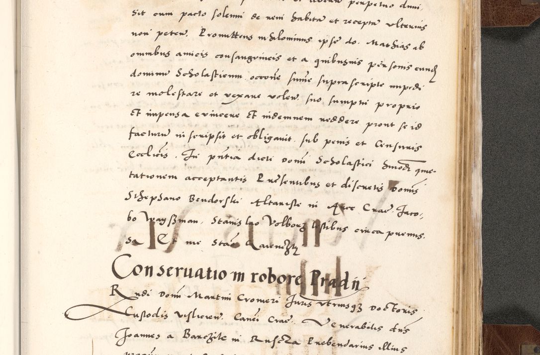 Zdjęcie nr 853 dla obiektu archiwalnego: Acta actorum causarum, sententiarum tam diffinitivarum quam interlocutoriam, obligationum, constitutionum, contractuum etc. coram reverendo patre domino Petro Porembski preposito Oswieczimensi, canonico et officiali Cracoviensi de anno Domini millesimo DºLº quarto, indictione duodecima, pontificatus sanctissimi in Christo patris et domini nostri domini Julii divina providencia papae eius nominis tercii, anno quarto, a die et mense infrasciptis continuantur