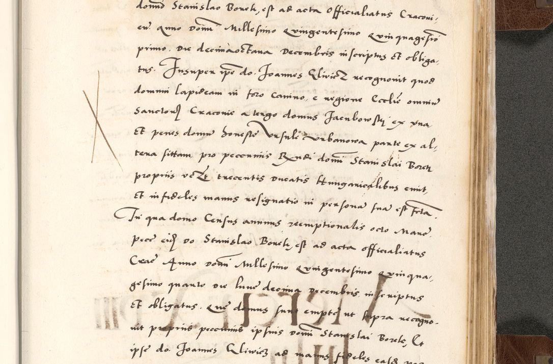 Zdjęcie nr 851 dla obiektu archiwalnego: Acta actorum causarum, sententiarum tam diffinitivarum quam interlocutoriam, obligationum, constitutionum, contractuum etc. coram reverendo patre domino Petro Porembski preposito Oswieczimensi, canonico et officiali Cracoviensi de anno Domini millesimo DºLº quarto, indictione duodecima, pontificatus sanctissimi in Christo patris et domini nostri domini Julii divina providencia papae eius nominis tercii, anno quarto, a die et mense infrasciptis continuantur