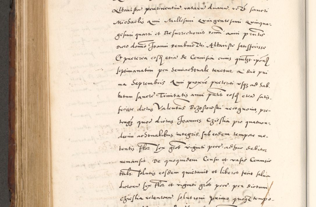 Zdjęcie nr 848 dla obiektu archiwalnego: Acta actorum causarum, sententiarum tam diffinitivarum quam interlocutoriam, obligationum, constitutionum, contractuum etc. coram reverendo patre domino Petro Porembski preposito Oswieczimensi, canonico et officiali Cracoviensi de anno Domini millesimo DºLº quarto, indictione duodecima, pontificatus sanctissimi in Christo patris et domini nostri domini Julii divina providencia papae eius nominis tercii, anno quarto, a die et mense infrasciptis continuantur