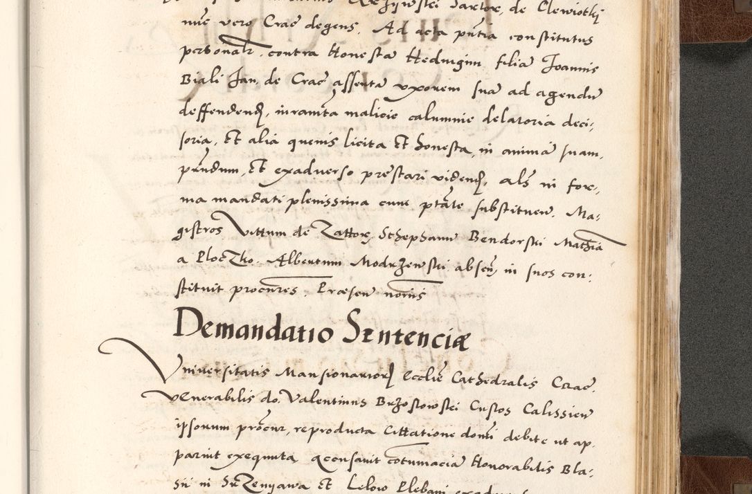 Zdjęcie nr 833 dla obiektu archiwalnego: Acta actorum causarum, sententiarum tam diffinitivarum quam interlocutoriam, obligationum, constitutionum, contractuum etc. coram reverendo patre domino Petro Porembski preposito Oswieczimensi, canonico et officiali Cracoviensi de anno Domini millesimo DºLº quarto, indictione duodecima, pontificatus sanctissimi in Christo patris et domini nostri domini Julii divina providencia papae eius nominis tercii, anno quarto, a die et mense infrasciptis continuantur
