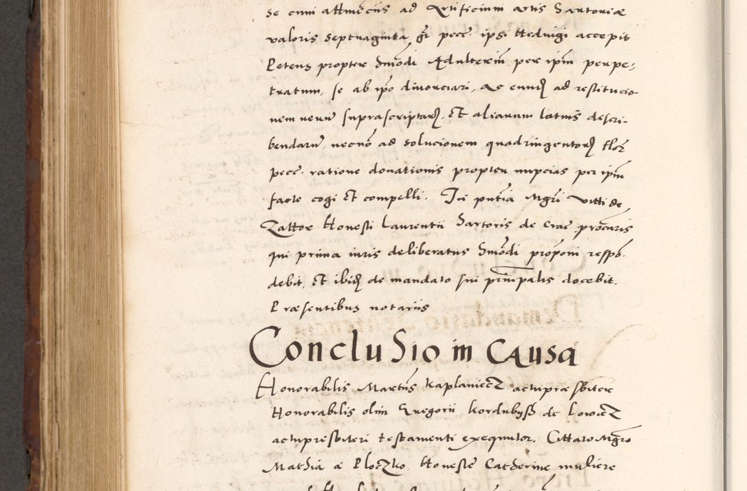 Zdjęcie nr 832 dla obiektu archiwalnego: Acta actorum causarum, sententiarum tam diffinitivarum quam interlocutoriam, obligationum, constitutionum, contractuum etc. coram reverendo patre domino Petro Porembski preposito Oswieczimensi, canonico et officiali Cracoviensi de anno Domini millesimo DºLº quarto, indictione duodecima, pontificatus sanctissimi in Christo patris et domini nostri domini Julii divina providencia papae eius nominis tercii, anno quarto, a die et mense infrasciptis continuantur