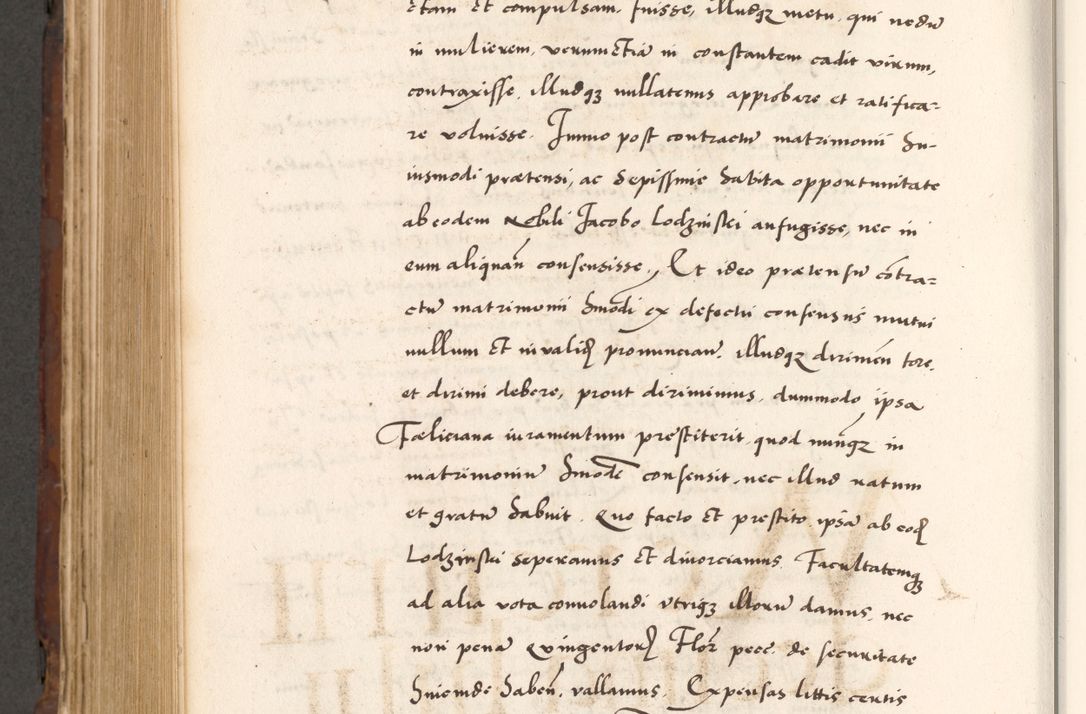 Zdjęcie nr 828 dla obiektu archiwalnego: Acta actorum causarum, sententiarum tam diffinitivarum quam interlocutoriam, obligationum, constitutionum, contractuum etc. coram reverendo patre domino Petro Porembski preposito Oswieczimensi, canonico et officiali Cracoviensi de anno Domini millesimo DºLº quarto, indictione duodecima, pontificatus sanctissimi in Christo patris et domini nostri domini Julii divina providencia papae eius nominis tercii, anno quarto, a die et mense infrasciptis continuantur