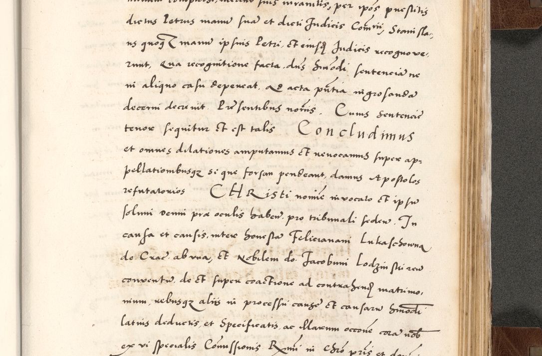Zdjęcie nr 827 dla obiektu archiwalnego: Acta actorum causarum, sententiarum tam diffinitivarum quam interlocutoriam, obligationum, constitutionum, contractuum etc. coram reverendo patre domino Petro Porembski preposito Oswieczimensi, canonico et officiali Cracoviensi de anno Domini millesimo DºLº quarto, indictione duodecima, pontificatus sanctissimi in Christo patris et domini nostri domini Julii divina providencia papae eius nominis tercii, anno quarto, a die et mense infrasciptis continuantur