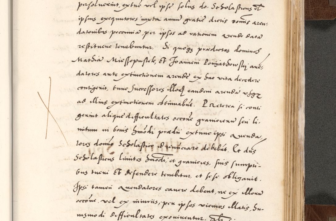 Zdjęcie nr 823 dla obiektu archiwalnego: Acta actorum causarum, sententiarum tam diffinitivarum quam interlocutoriam, obligationum, constitutionum, contractuum etc. coram reverendo patre domino Petro Porembski preposito Oswieczimensi, canonico et officiali Cracoviensi de anno Domini millesimo DºLº quarto, indictione duodecima, pontificatus sanctissimi in Christo patris et domini nostri domini Julii divina providencia papae eius nominis tercii, anno quarto, a die et mense infrasciptis continuantur