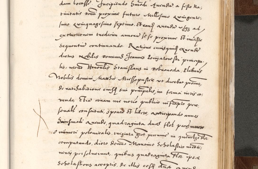 Zdjęcie nr 821 dla obiektu archiwalnego: Acta actorum causarum, sententiarum tam diffinitivarum quam interlocutoriam, obligationum, constitutionum, contractuum etc. coram reverendo patre domino Petro Porembski preposito Oswieczimensi, canonico et officiali Cracoviensi de anno Domini millesimo DºLº quarto, indictione duodecima, pontificatus sanctissimi in Christo patris et domini nostri domini Julii divina providencia papae eius nominis tercii, anno quarto, a die et mense infrasciptis continuantur