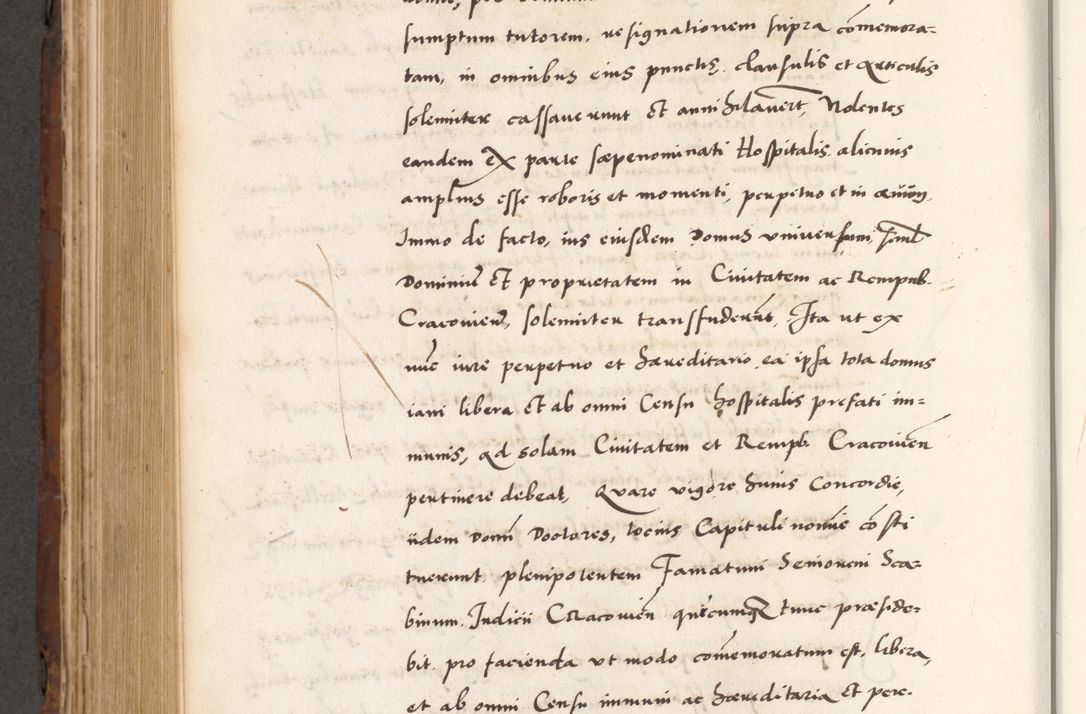 Zdjęcie nr 818 dla obiektu archiwalnego: Acta actorum causarum, sententiarum tam diffinitivarum quam interlocutoriam, obligationum, constitutionum, contractuum etc. coram reverendo patre domino Petro Porembski preposito Oswieczimensi, canonico et officiali Cracoviensi de anno Domini millesimo DºLº quarto, indictione duodecima, pontificatus sanctissimi in Christo patris et domini nostri domini Julii divina providencia papae eius nominis tercii, anno quarto, a die et mense infrasciptis continuantur
